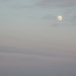 曇りの月